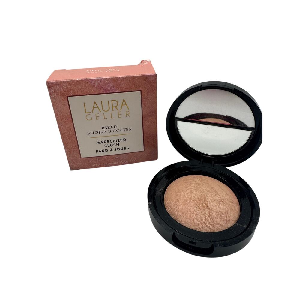Laura Geller Baked Blush-N-Brighten Marbleized Blush Ethereal Rose 0.16 Oz/4.5g